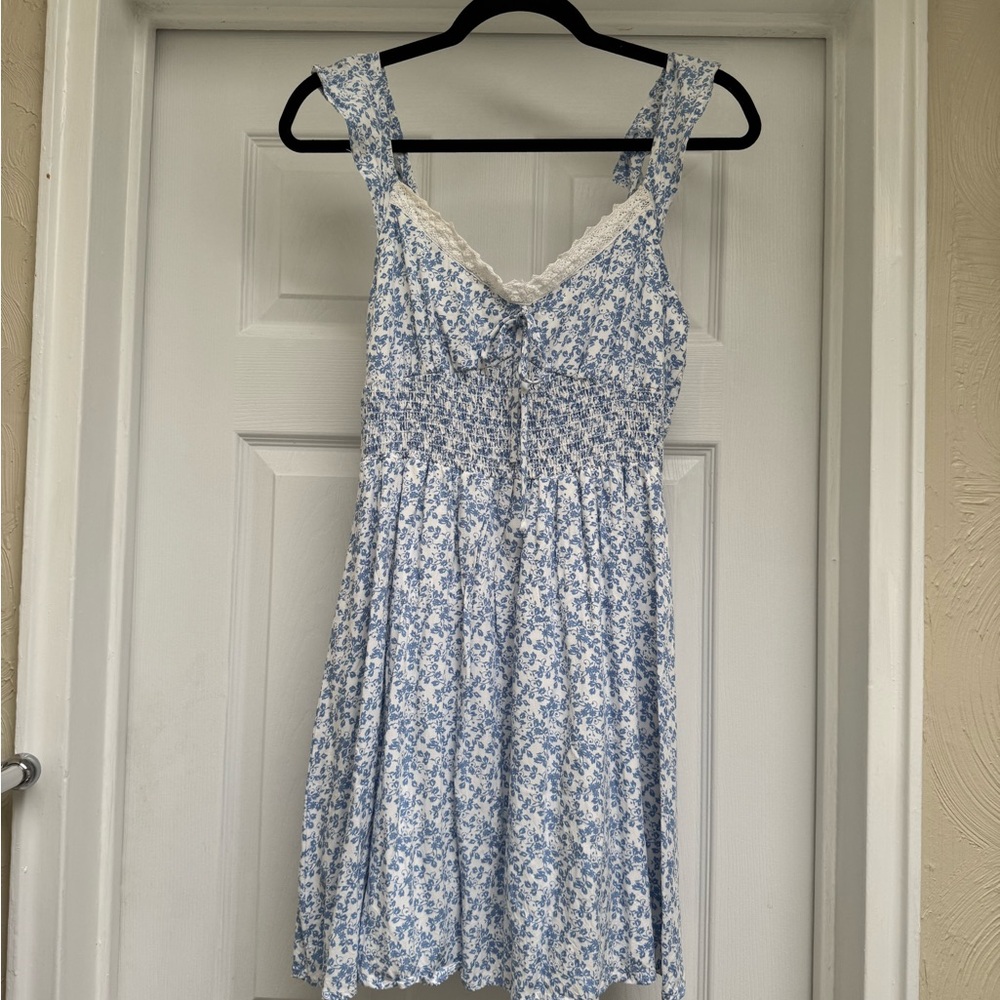 Altar'd State Blue and White Floral Dress